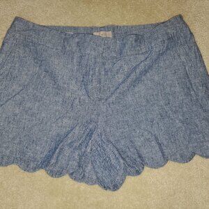 Loft size 12 chambray shorts